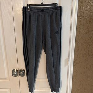 Adidas Gray Jogger Sweatpants with Elastic Cuffs